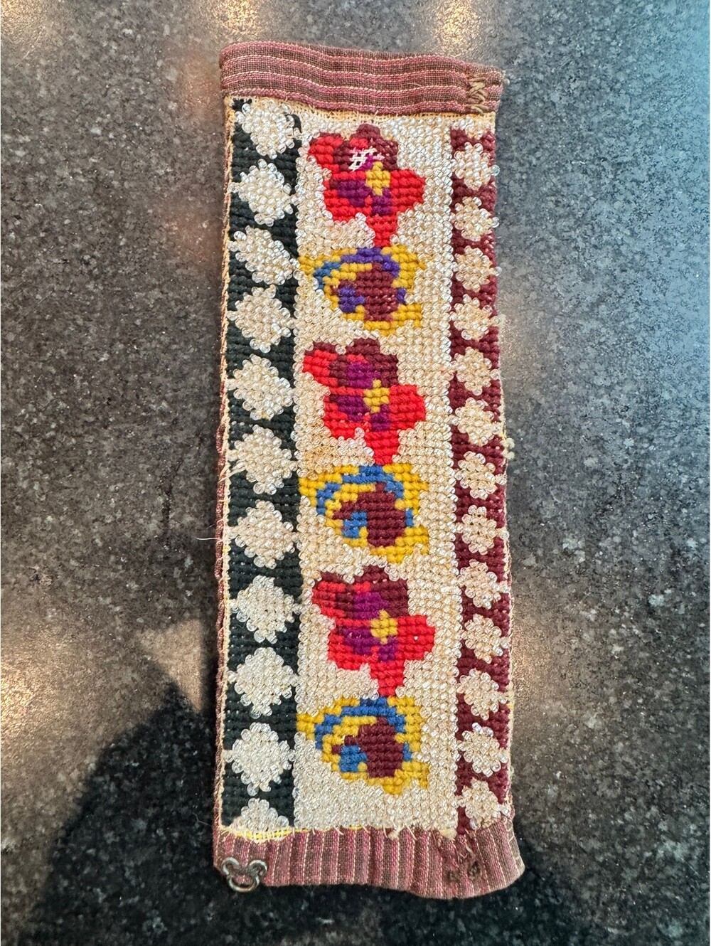 Vintage Folk Costume Wrist Cuffs / Pulse Warmers – Matching Pair